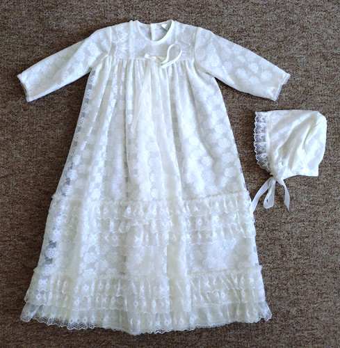 Christening robe dress - robe, by