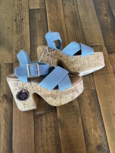 Denim chunky wedges nwt - denim, sexy