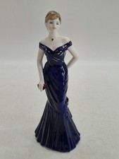 Coalport bone china figure Ladies of fashion “Hilary” 2001 Navy Blue 22 cm