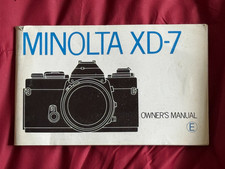 Minolta XD-7 35mm Camera