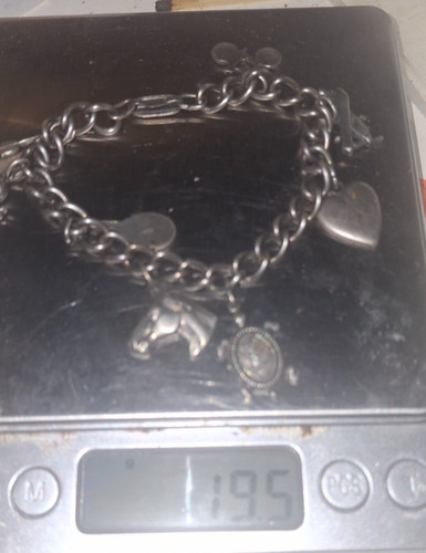 Vtg silver tone charm - tone,