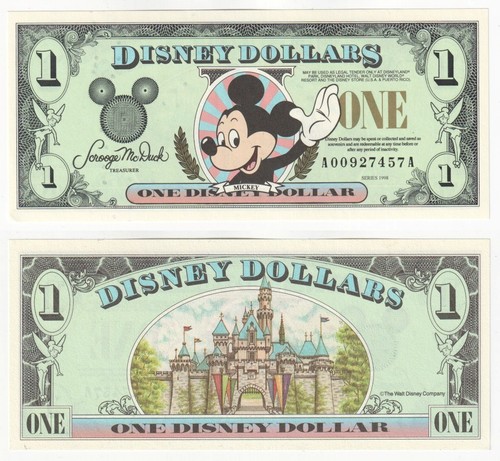 Disney dollars dollar - disney, 1