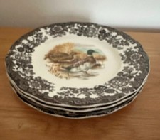 Royal Worcester Palissy Game Series Set of 4 Dinner Plates - Mallard Ducks