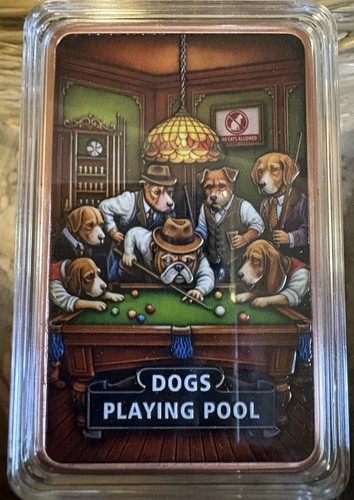 Dogs playing pool 5oz - dogs,
