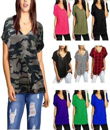 Women neck baggy casual - v,