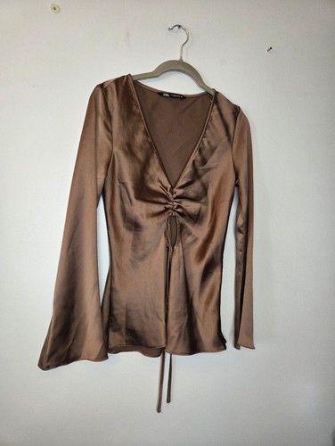 Zara satin chocolate - chocolate, brown