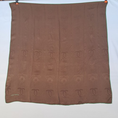 Cartier pure silk brown scarf - silk,