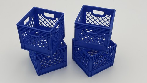 Miniature milk crates - milk, desk