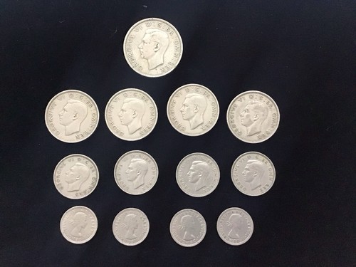 British vintage coins - british,