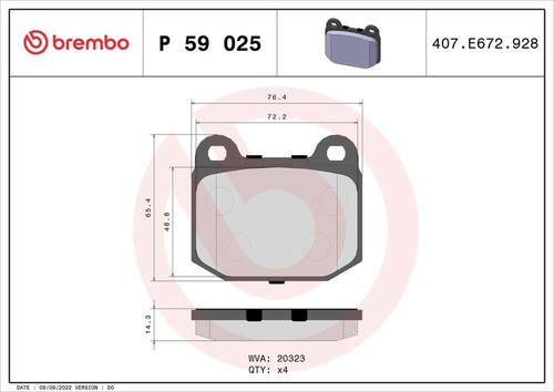 Brembo front brake - brembo, pad