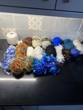Huge Bag Of Mixed Wool Eyelash Chenille Angora Boucle Wool