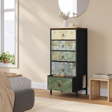 Fabric Chest Of 5 Drawers