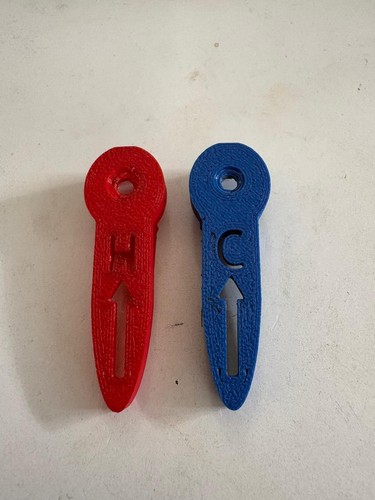 Red blue long handle - blue,