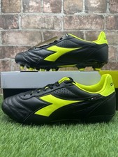 Diadora K Plus Mg14 Kangaroo Leather Football Boots Uk 7.5 Black Rare New Boxed