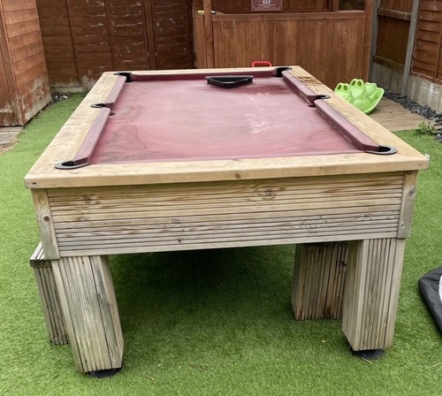 Out door slate bed pool - door, table