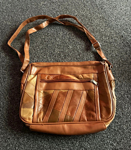Brown patchwork leather - patchwork,