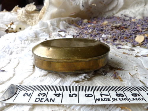 Vintage brass box oval - vintage,