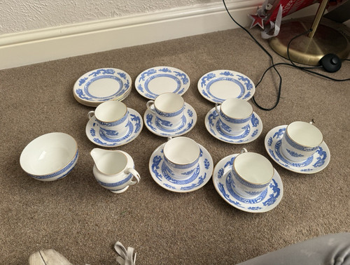 Salisbury bone china blue - bone, &