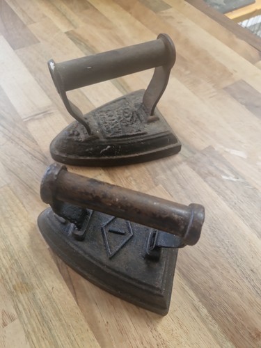 Antique cast iron flat - iron, irons