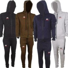 MENS TRACKSUIT Full Gym Hoodie Sweat Pants, Top Bottom Fleece Jogging Suit Set.