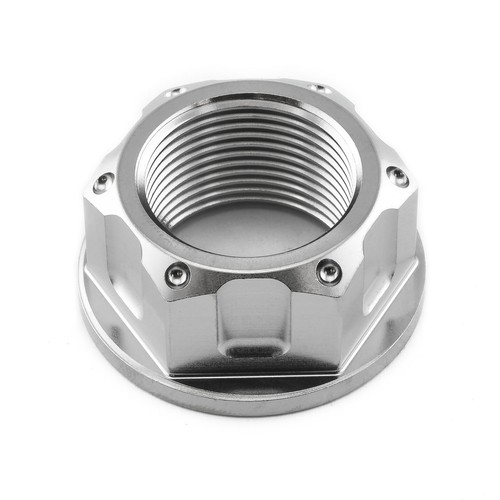 Titanium flanged axle nut m24 - flanged,