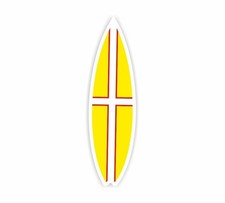 Dorset Surfboard Sticker 40mm