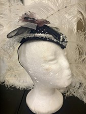 Black White Sequin showgirl headdress