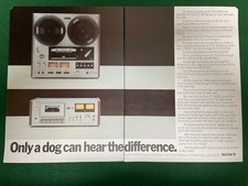 SONY TC 186 SD OPEN REEL TAPE RECORDER TAPE DECK TC 186SD  ADVERT A4 X2 FILE 53