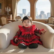 Baby Girl Dress Frilly Tartan