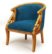Gold Swan carved Armchair