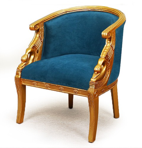 Gold swan carved - gold,