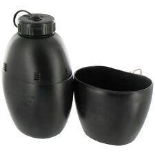 ARMY 58 PATTERN COMBAT MILITARY WATER BOTTLE PLCE CANTEEN & MUG CAMPING BLACK