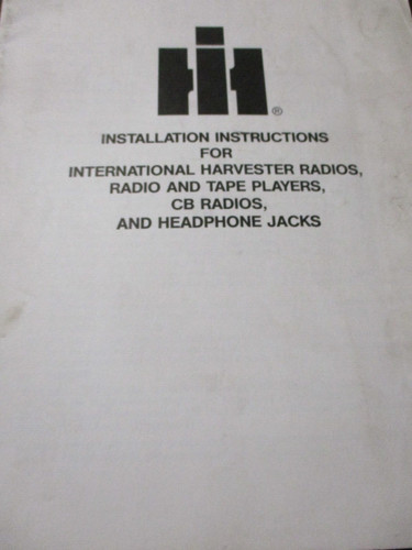 Tractors radio cb - ih,