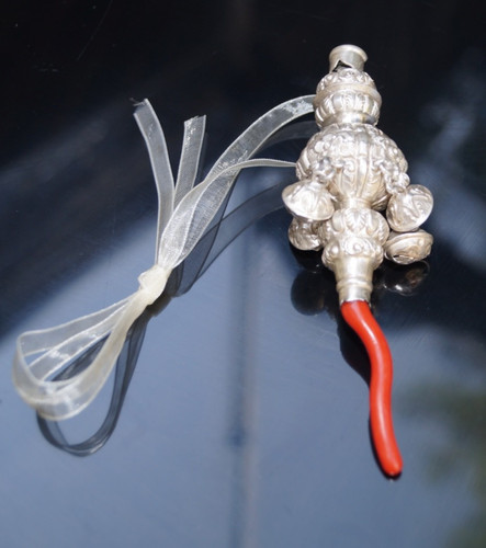 Antique victorian silver baby - silver,