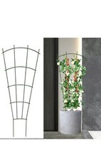 Metal Plant Support Trellis Set for Climbing Plants 4 Pieces Green Garden Frame