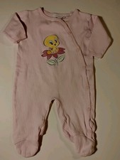 Tweety Baby Romper Pink Long