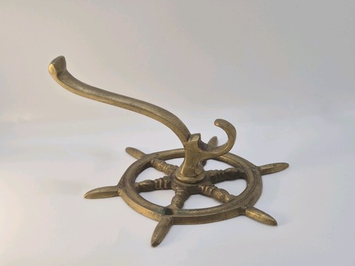 Vintage brass ships - brass, wheel