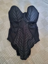 Marks & Spencer Black Basque Bustier Lingerie In Size 34 D / 34D