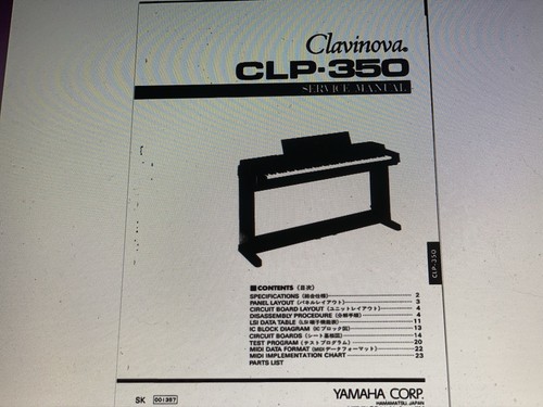 Yamaha clp 350 service manual - yamaha, clp-350