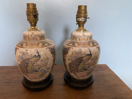 Pair oriental asian decor - pair,