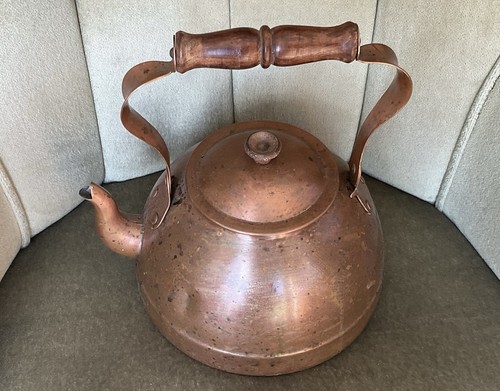 Vintage copper kettle - copper, rustic
