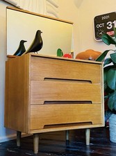 Superb Stag C Range Oak Chest Of Drawers With Mirror By John Sylvia Reid