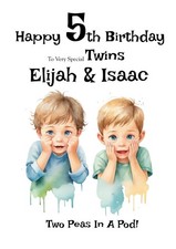 Twins Birthday Card