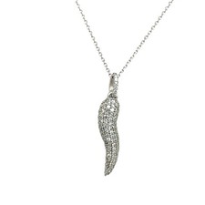 9ct White Gold Diamond Pave