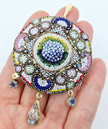 Micro mosaic pendant large - mosaic,