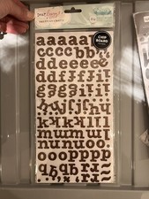 American Crafts, Dear lizzy, Thickers Cardboard Stickers, Bronze/brown