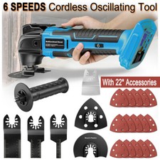 For Makita 18V Li-ion Cordless Oscillating Multi Tool 6 SPEED with Accessories