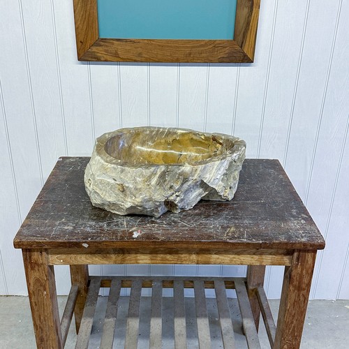Petrified wood sink - petrified, 45