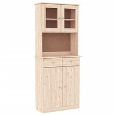 Highboard Sideboard Side Cabinet Storage Cabinet Solid Wood Pine ALTA vidaXL