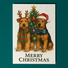 Airedale Terrier Dogs Duo